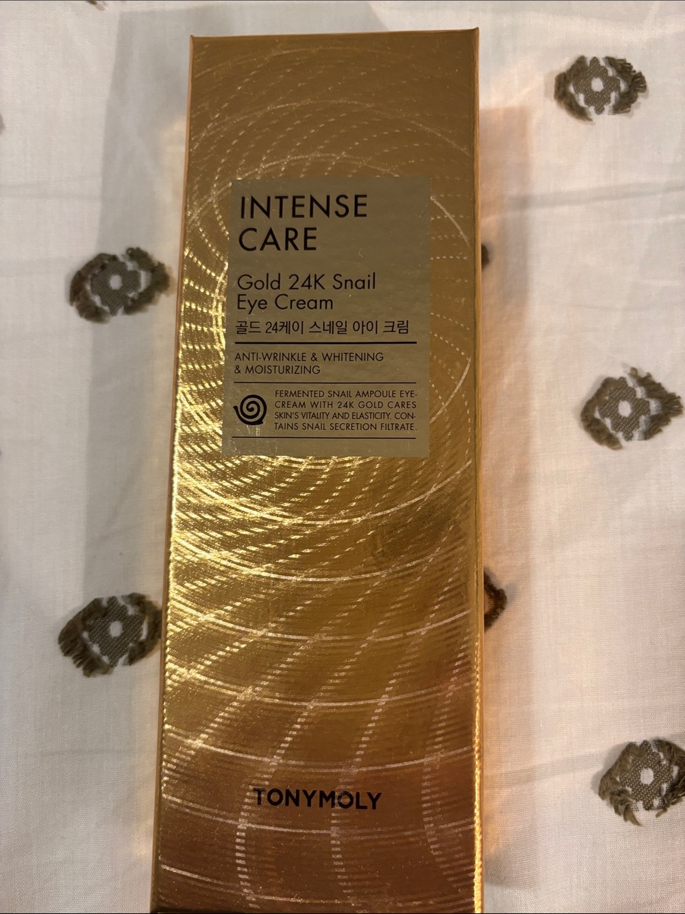 TONYMOLY Intense Care Gold 24K Snail Eye Cream - Gold